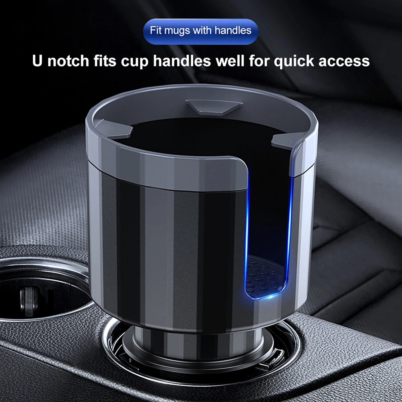 Large Car Cup Holder Expander With Adjustable Base Anti-slip Cup