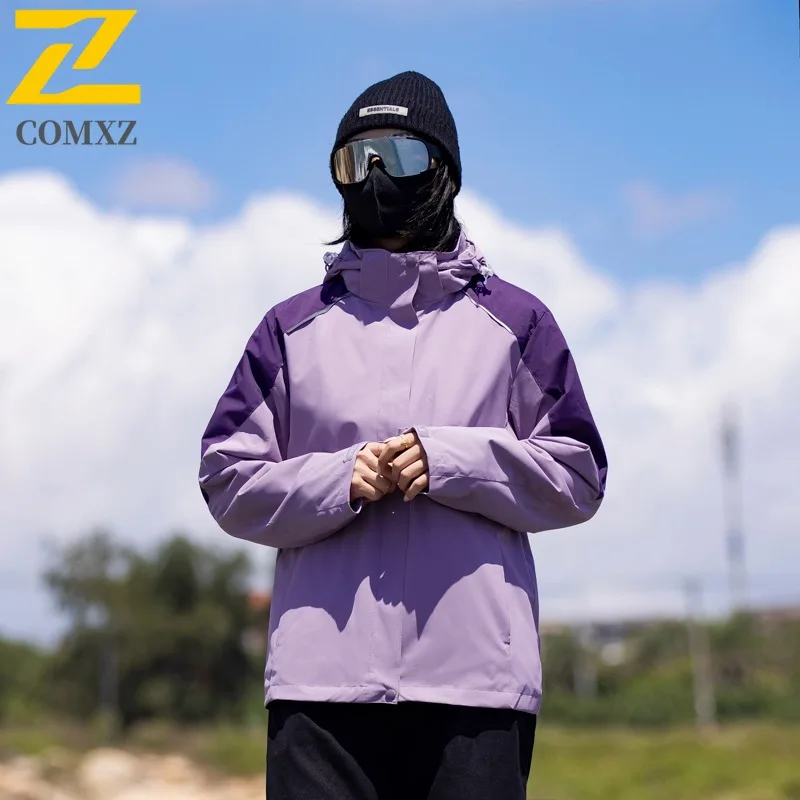 COMXZ Outdoor Mountaineering Mens Jacket Thickened Windproof Warm Parka Casual Travel Comfortable Lightweight Winter New Coats