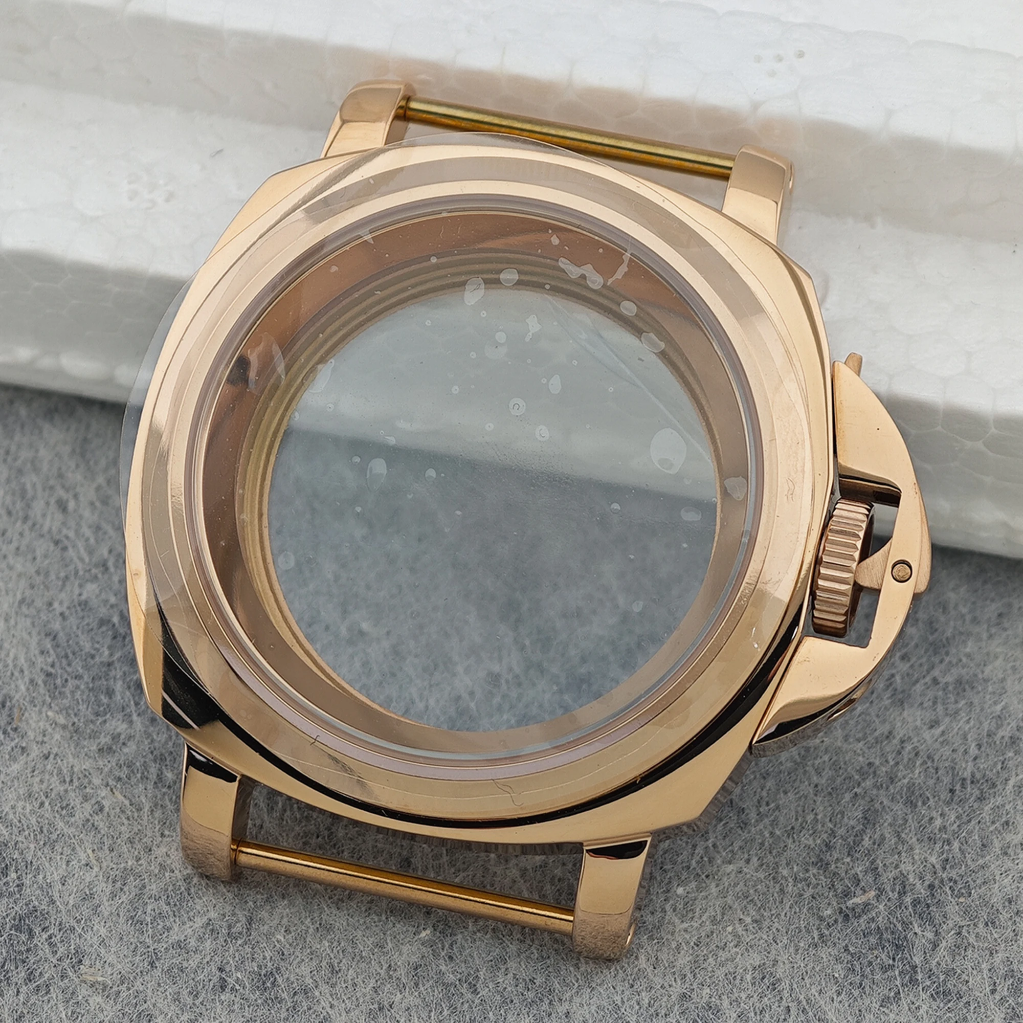 Polished Stainless Steel 40MM Watch Case with Sapphire Crystal