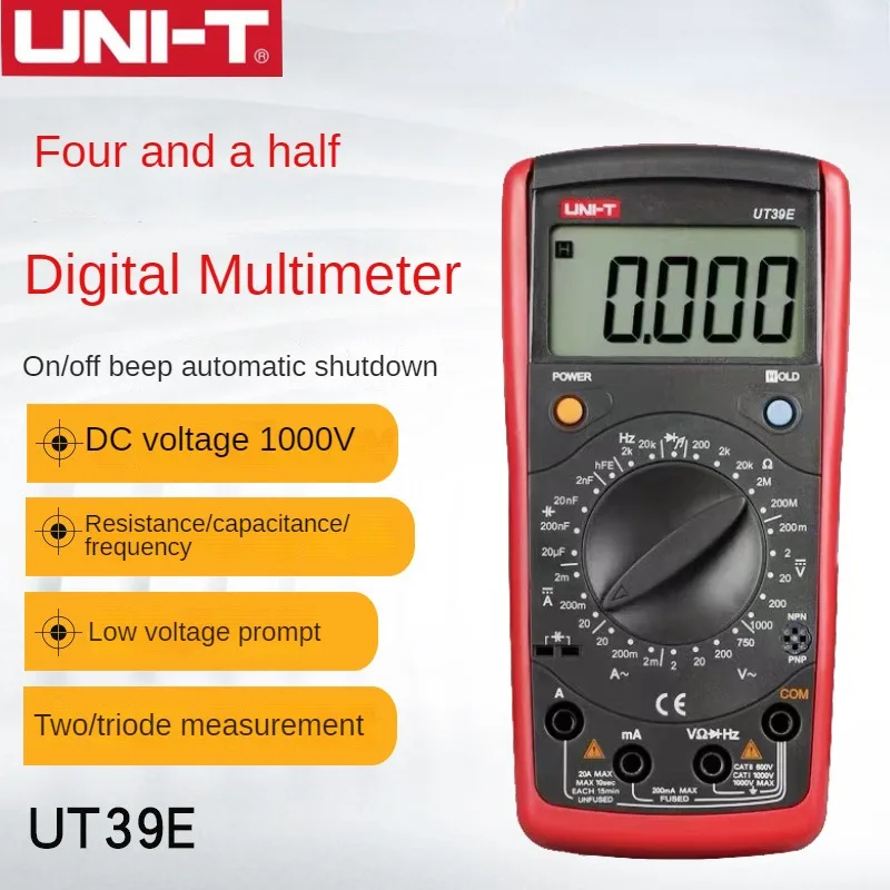 

UNI-T UT39E Digital Multimeter Uni t 20A 1000V AC DC Handheld Multimetro Ture Rms Tester With 2000μF Capactitance Meausement