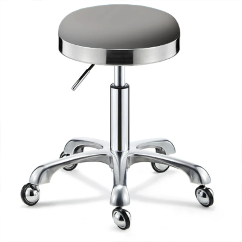 Description Picture 5 of itemStainless Steel Stool Rotating Lifting Pulley Round Stool Beauty Salon Hair Salon Chair Barbershop Salon Chairs  Make Up Chair