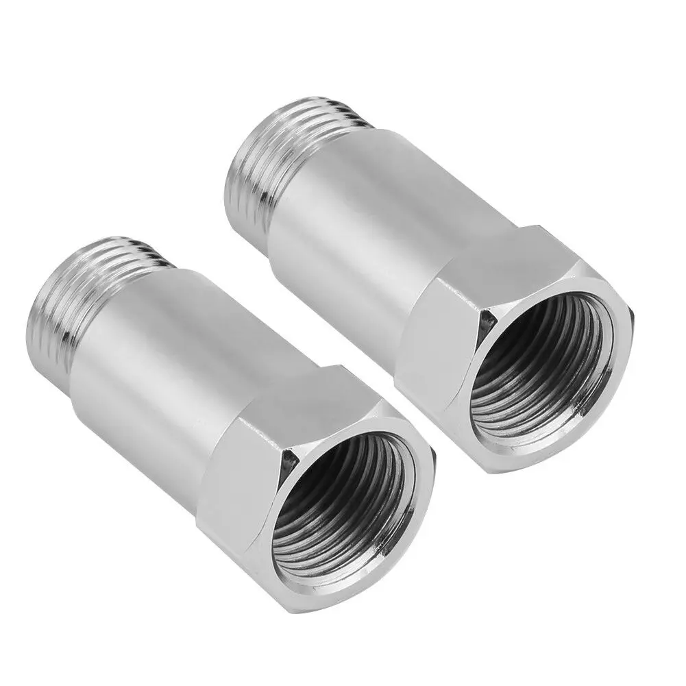 O2 Oxygen Sensor Spacer Adapter Extender Extension Straight CEL Fix 45mm x10 M18*1.5