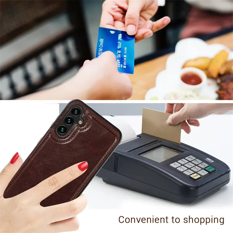 Luxurious Flip Leather Wallet Phone Case with Card Holder Back Cover