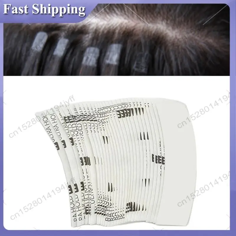 -ABDH 72Pc Uultra Huld 가발 테이프 이중 접착 헤어 익스텐션 테이프 스트립 Toupee 레이스 프론트 가발 필름 방수