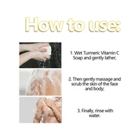 Savon à l'acide au citron et au curcuma – Nettoyage et hydratant en profondeur, contient une vitamine E et une huile d'olive, fait main pour les cheveux, le visage et le corps, adapté à tous les types de peau, savon au citron et au curcuma 5