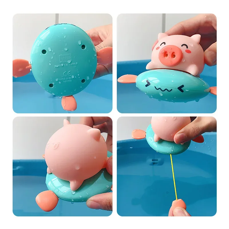 Bath Toys For kids Fun Floating Squeeze And Squirt Bathtub Squirters Cute Floating Swim Cartoon animal Children's Water Toys 6
