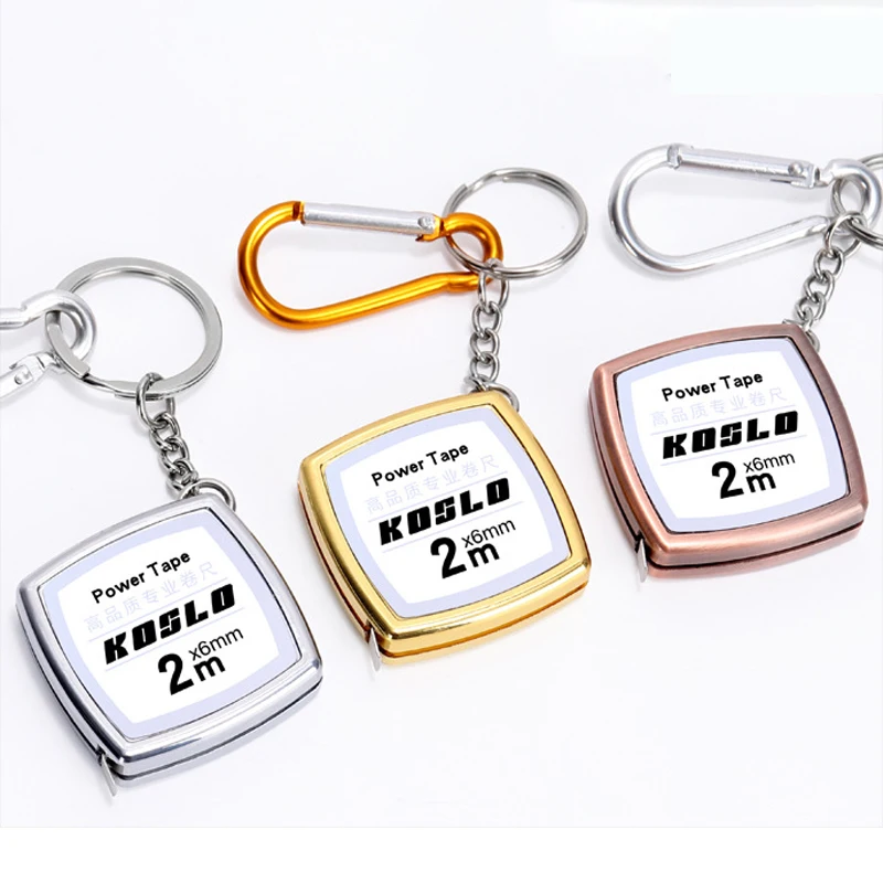 1Pc 2m Retractable Ruler Mini Keychain Tape Measure Multipurpose Small  Measuring Tape Gift Ruler Practical Gauging