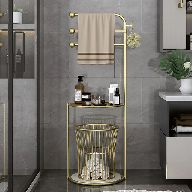 Nordic Bathroom Luxury Towel Shelf Floor Nordic Bathroom Luxury Towel Shelf Floor