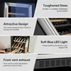 12Inch 16 Bottle Dual Zone Wine Cooler Refrigerator Professional Compressor, Stainless Steel & Tempered Glass For Red Wine 5