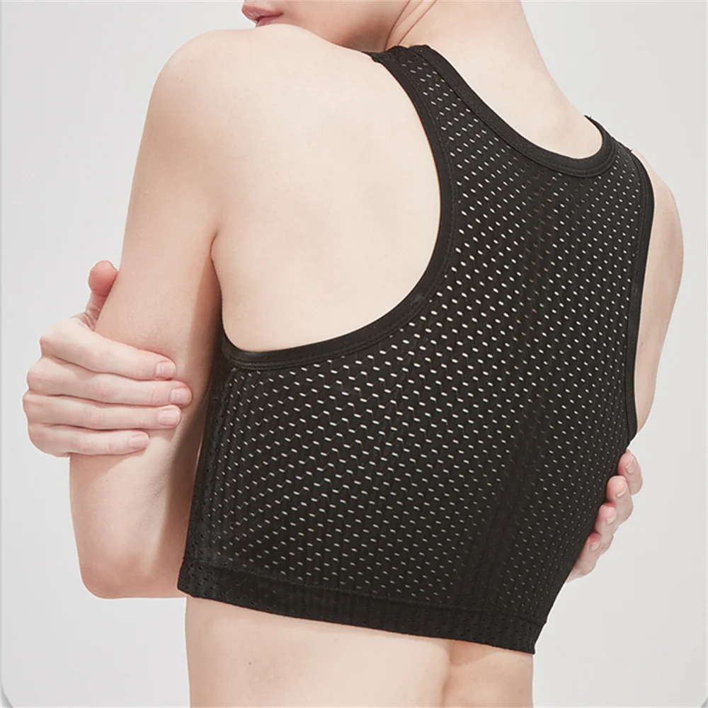 Breast Binder Body Shaper Crop Top for Lesbian Sportswear Trans Tomboy
