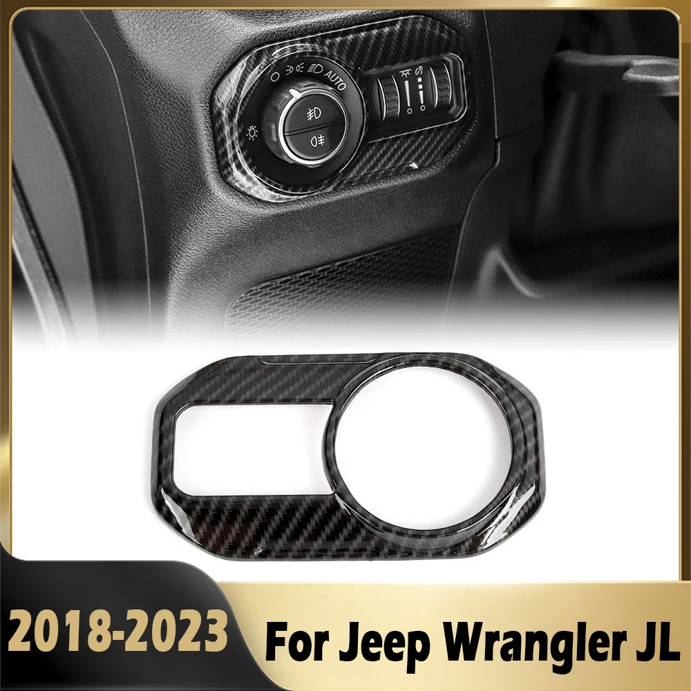 

Декоративные наклейки для кнопки переключателя автомобильной фары, декоративные наклейки для крышки Jeep Wrangler JL JLU 2018-2023, аксессуары для молдингов внутри помещения