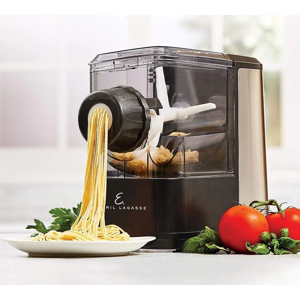 EMERIL LAGASSE Pasta & Beyond, Automatic Pasta and Noodle Maker with Slow Juicer - 8 Pasta Shaping Discs Black 3