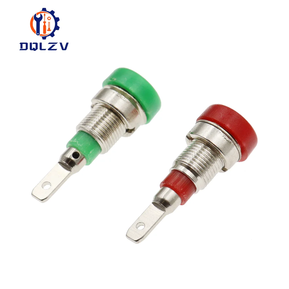 Nikou 10 Spine A Banana 4mm - Connettori Impilabili Isolati In Ottone Nichelato, Rosse E Nere, Per Multimetri E Cavi Elettrici, Saldabili - 3