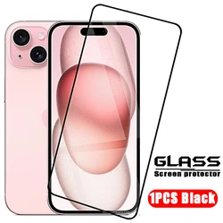 Premium Tempered Glass Screen Protector Case - 4 - Pack Set - iPhone 13 (1pcs Black)