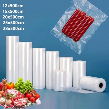 Vacuum Packaging Bags Roll Food Vacuum Bags Vacuum Sealer Bags for Food Vacuum Storage Bags 500cm/Rolls Vacuum Packed Bags Rolls 1