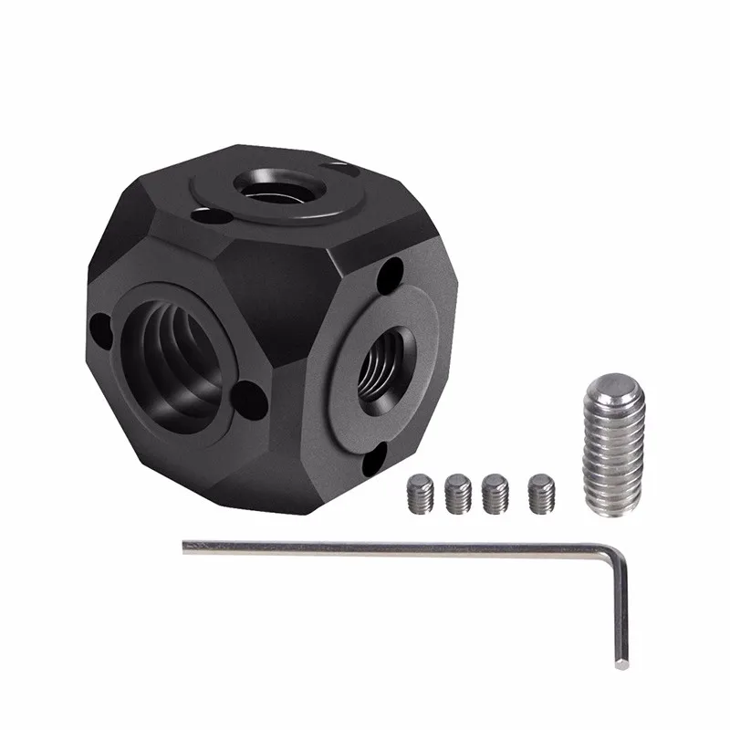 Microphone Screw Adapter Camera Mount Adapter Metal 1/4 Adapter 3/8 Screw Hole Rotatable Photography Universal Tripod Monster Hand
