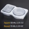 double compartment condiment container with lid，50pcs, 5