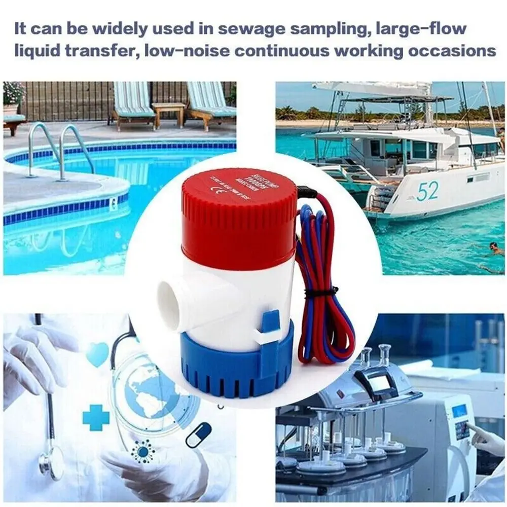 12V Electric 1100GPH Water Pump Marine Bilge Pump Submersible Yacht Boat Pump images - 6