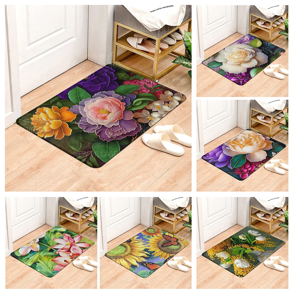 

House entrance carpet Home doormat entrance Room Bath mat Foot mat bathroom non-slip mat Kitchen water absorption mat