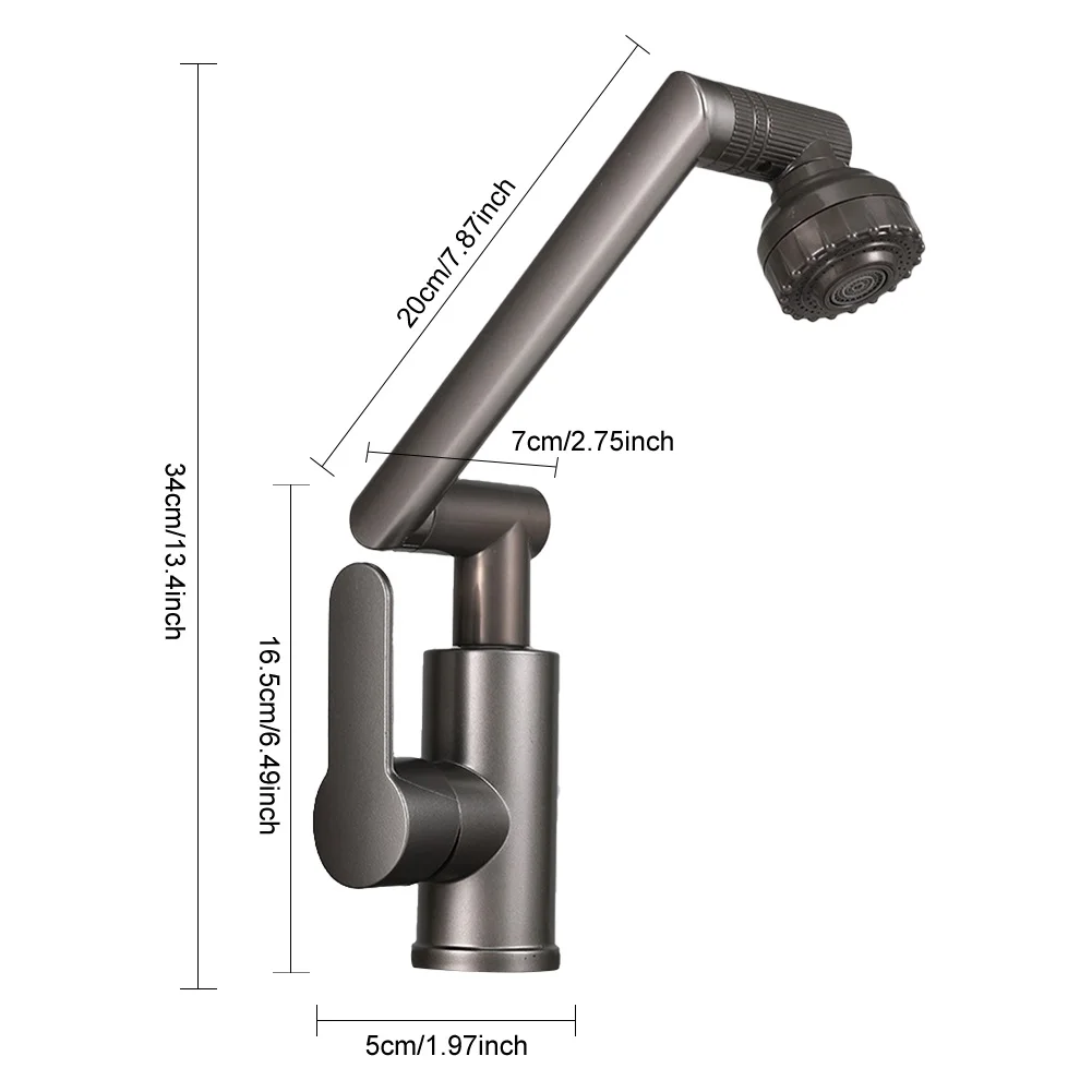 1080 Degree Swivel Faucet Robotic Arm Faucet 360 Degree Rotation Mechanical Arm Kitchen Faucet Multifunctional for Kitchen Sink 6