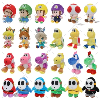 35 Styles Anime Mario Plush luiji Waluigi Wario Princess Peach Koopa Troopa Toad Bob-omb Shy Guy Yoshi Stuffed Toys Gifts