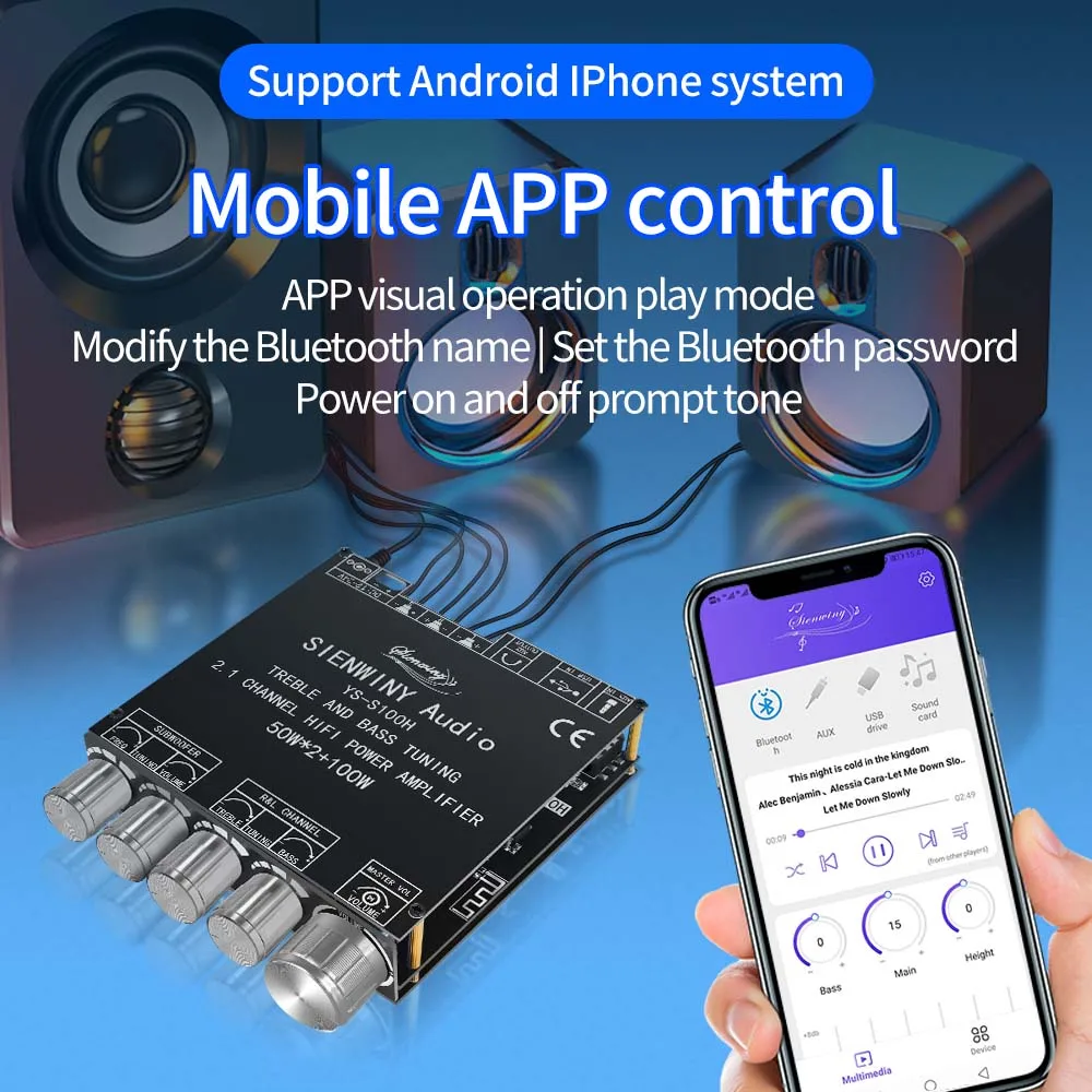 Compre XY-E30H 2.1 Canal Audio Amplificador Amplificador Bluetooth  Subwoofer Amp en China