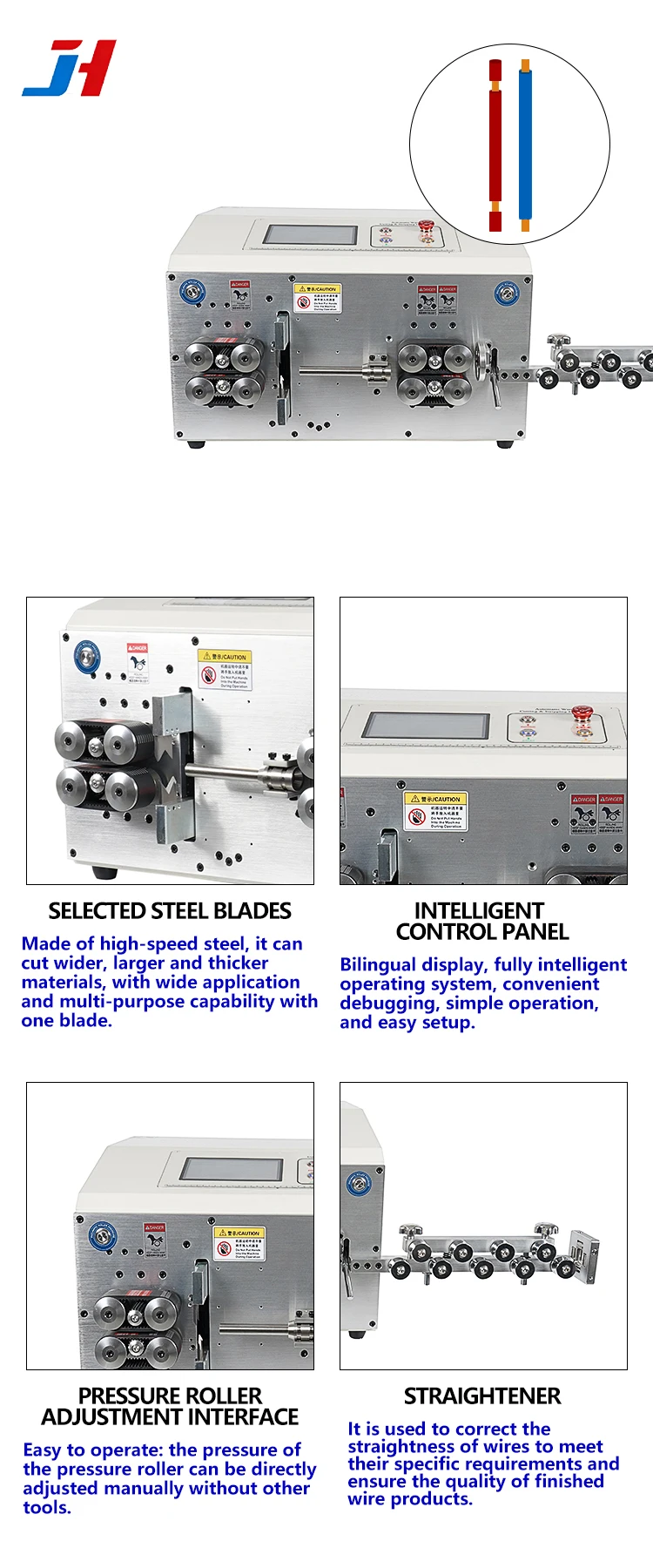 Automatic Wire Stripping Machine JH-608-MAX2-S70 Computer Type Stripping Tool fo