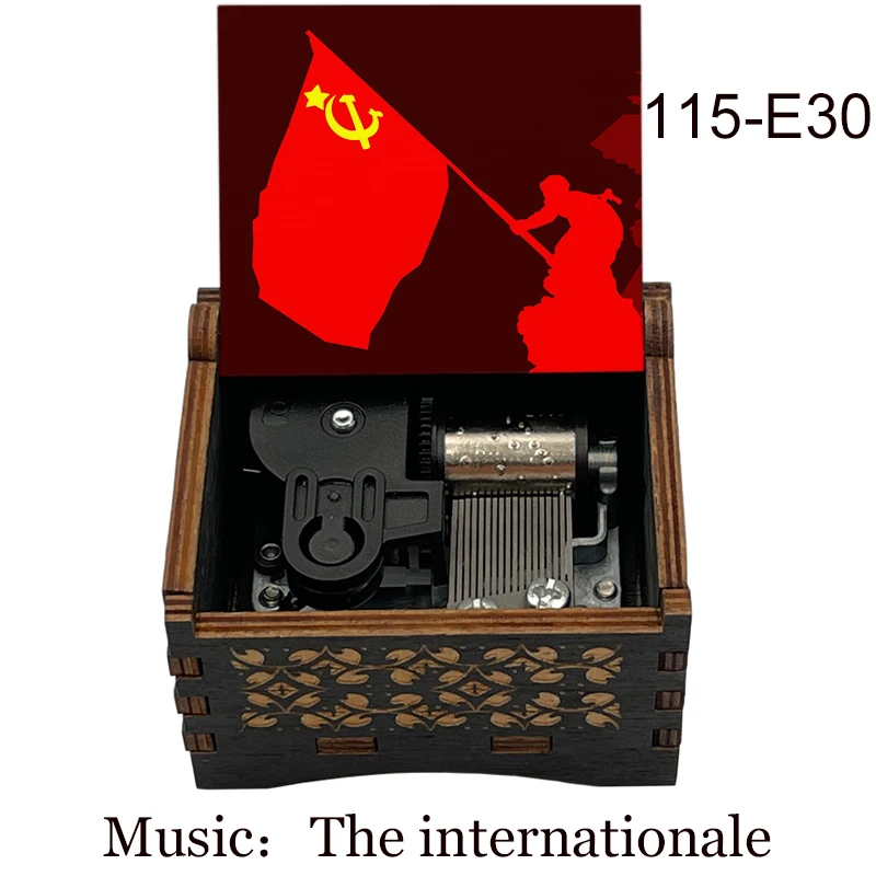 The Internationale Music Box Wooden Hand Musical Gift For Senior Grandparent parents Souvenir New Year Gift office Decor 6
