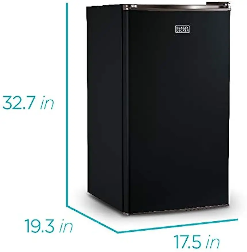 BLACK+DECKER BCRK17V Compact Refrigerator Energy Star Single Door Mini  Fridge with Freezer, 1.7 Cubic Ft., Mini Refrigerator