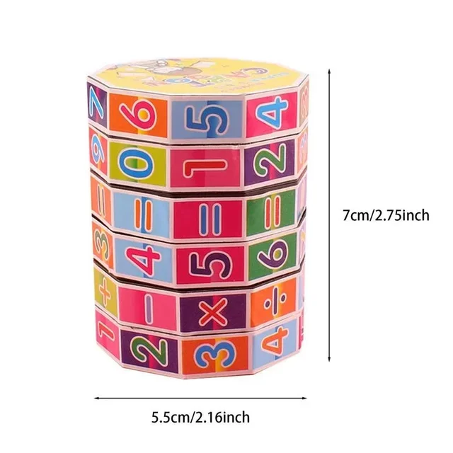Math Cube Children Kid Early Learning Teaching Developmental Baby Toy Magic Intelligence Arithmetic Math Puzzle Toy Study Assist 6