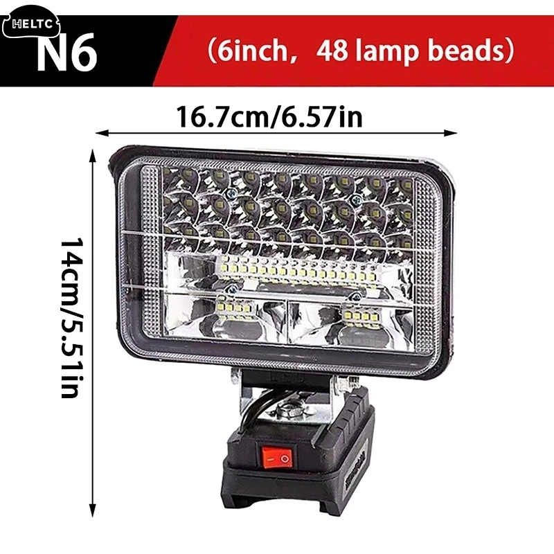 LED Working Light for Makita 18V Li-ion Battery 3/4 Inch Flashlight Portable Emergency Flood Lamp Camping Lamp camping lamp led work light camping lights