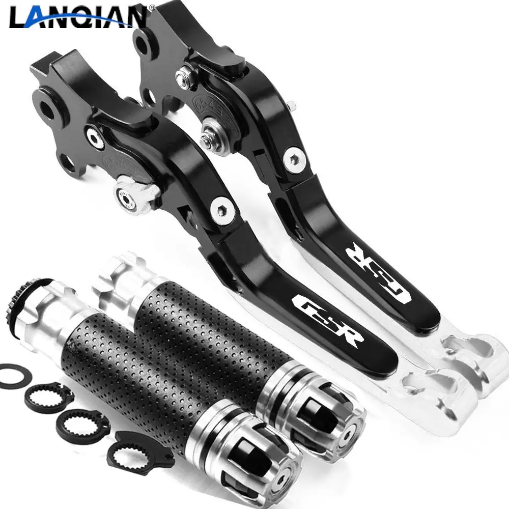 

FOR SUZUKI GSR600 2006 2007 2008 2009 2010 2011 F14/S248 Extendable Alloy Motorcycle brake clutch lever and Handbars Grips ends