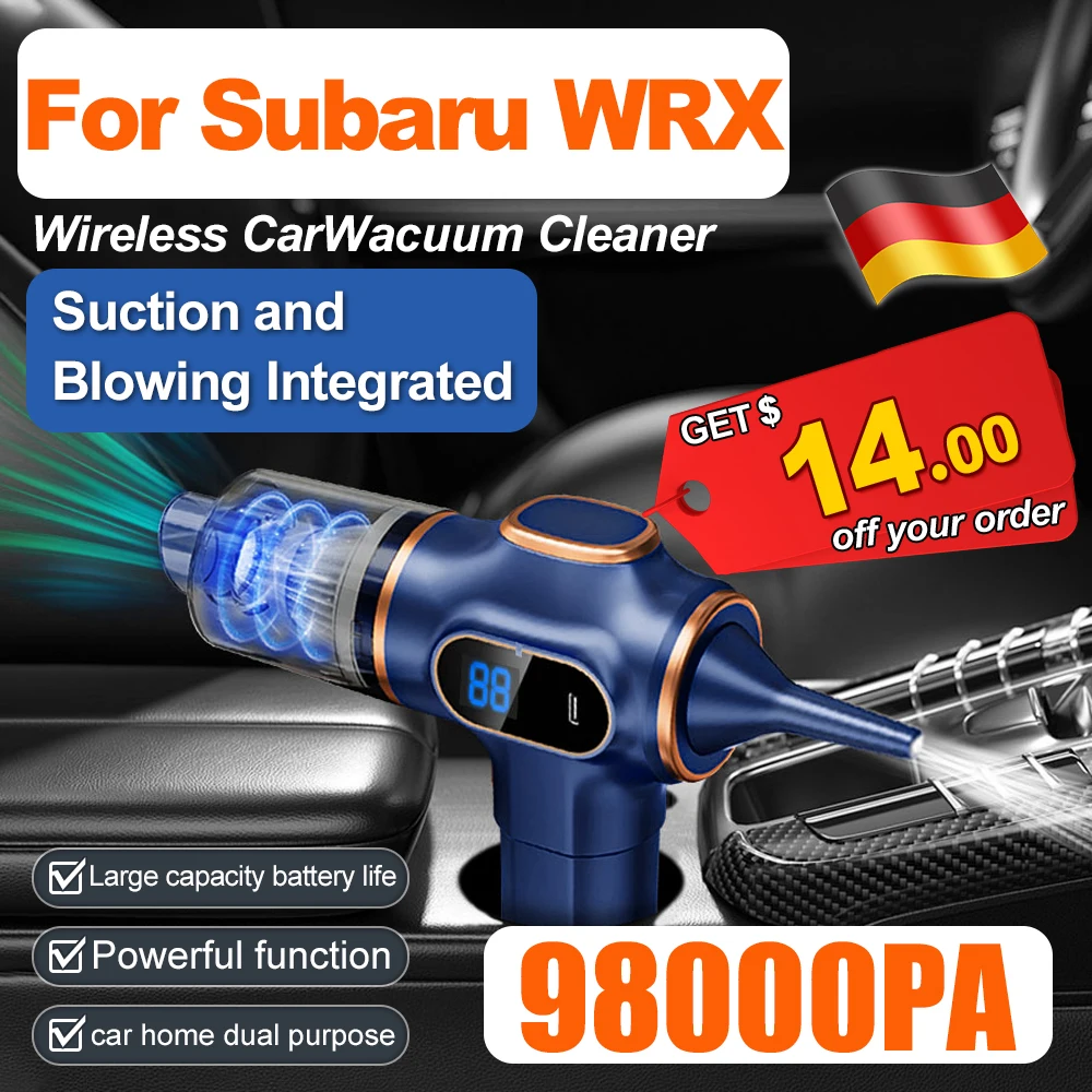 98000Pa Car Wireless Vacuum Cleaner Blowable Cordless Handheld Auto Vacuums High Power Powerful 4in 1 Vacuum For Subaru WRX