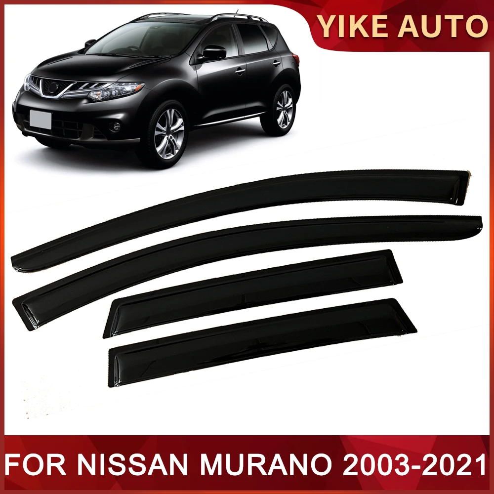 

Оконный козырек для NISSAN MURANO 2003-2021, дверной козырек с защитой от ветра, солнца, дождя, боковые окна, ветровые дефлекторы для авто