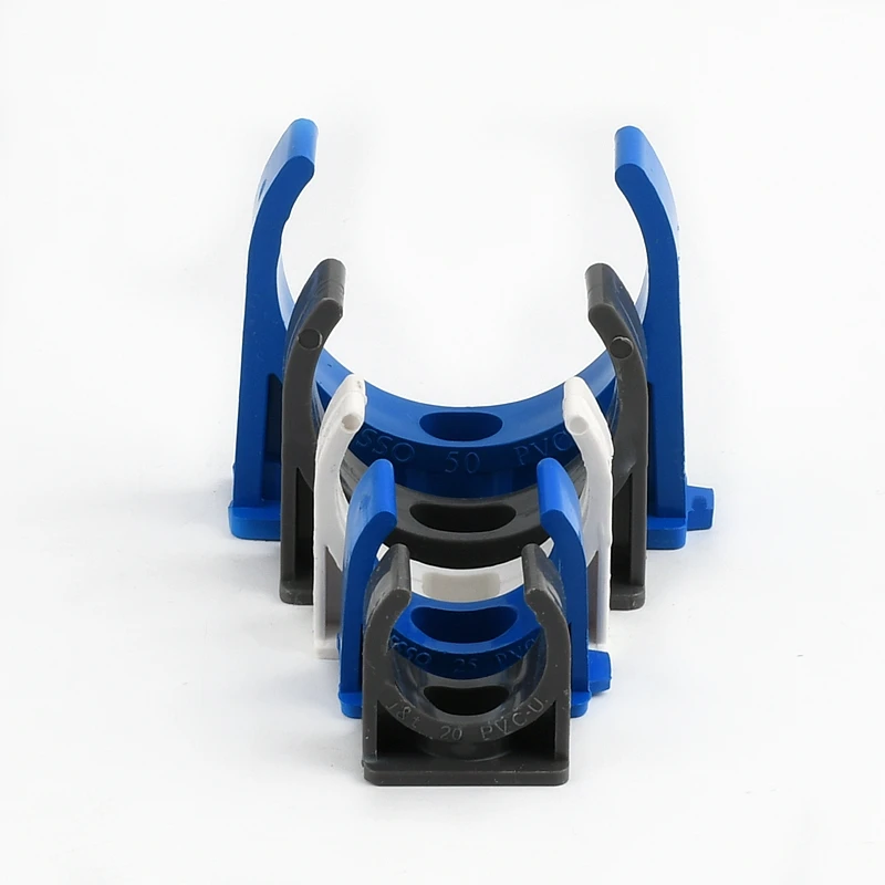 5-50Pcs 20/25/32/40/50/63/75-110mm PVC Pipe Clamp Fixed U-type Clip Water Pipe Support Garden Irrigation System Tube Fittings pvc pipe fittings