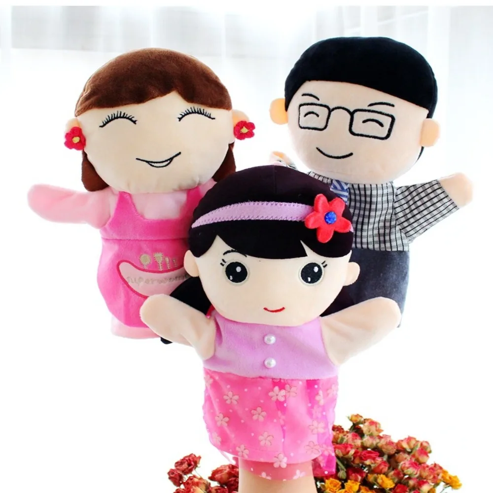 Dolls Bed Story Learning Familys Members Storytelling Puppet Familys Hand Puppets Family Finger Puppets Story Hand Puppet set of 4pcs 6pcs family hand puppet member glove muppet plush toy educational learning kindergarten dolls for kids story telling