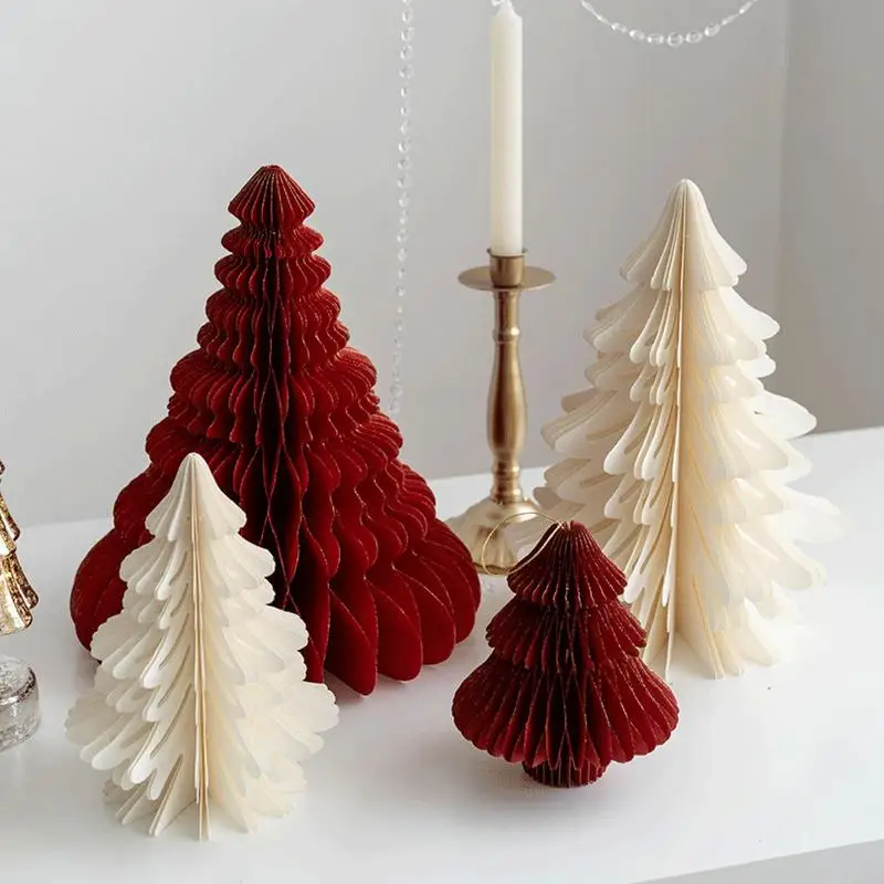 honeycomb-christmas-decorations-honeycomb-paper-christmas-tree-2pcs