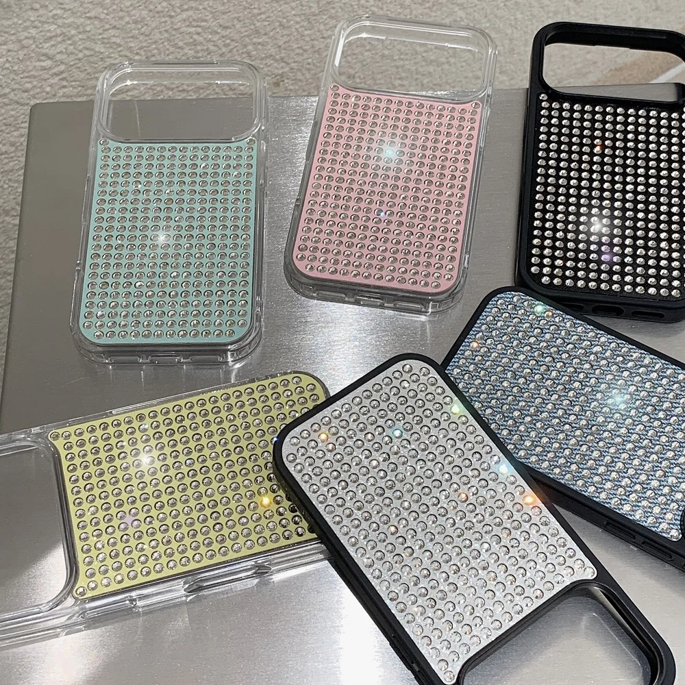 Luxury Glitter Rhinestone Transparent Phone Case - Fashion Shiny Protective Cover