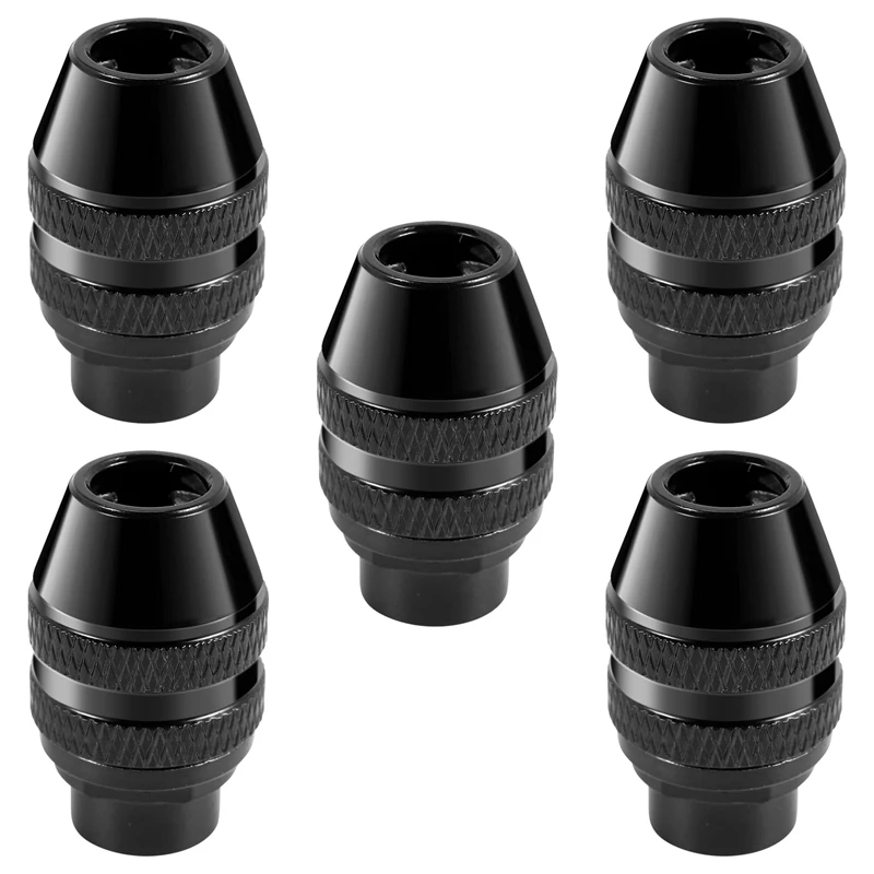 

5 Pcs Quick Change Chuck Multifunction Universal Mini Keyless Drill Chuck For Dremel Electric Grinder Tool 0.4-3.2Mm