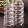 1pcs 5-layer Rotating Jewelry Storage Box Small Bead Storage Box Transparent Plastic Rotating Combination Small Storage Box 1