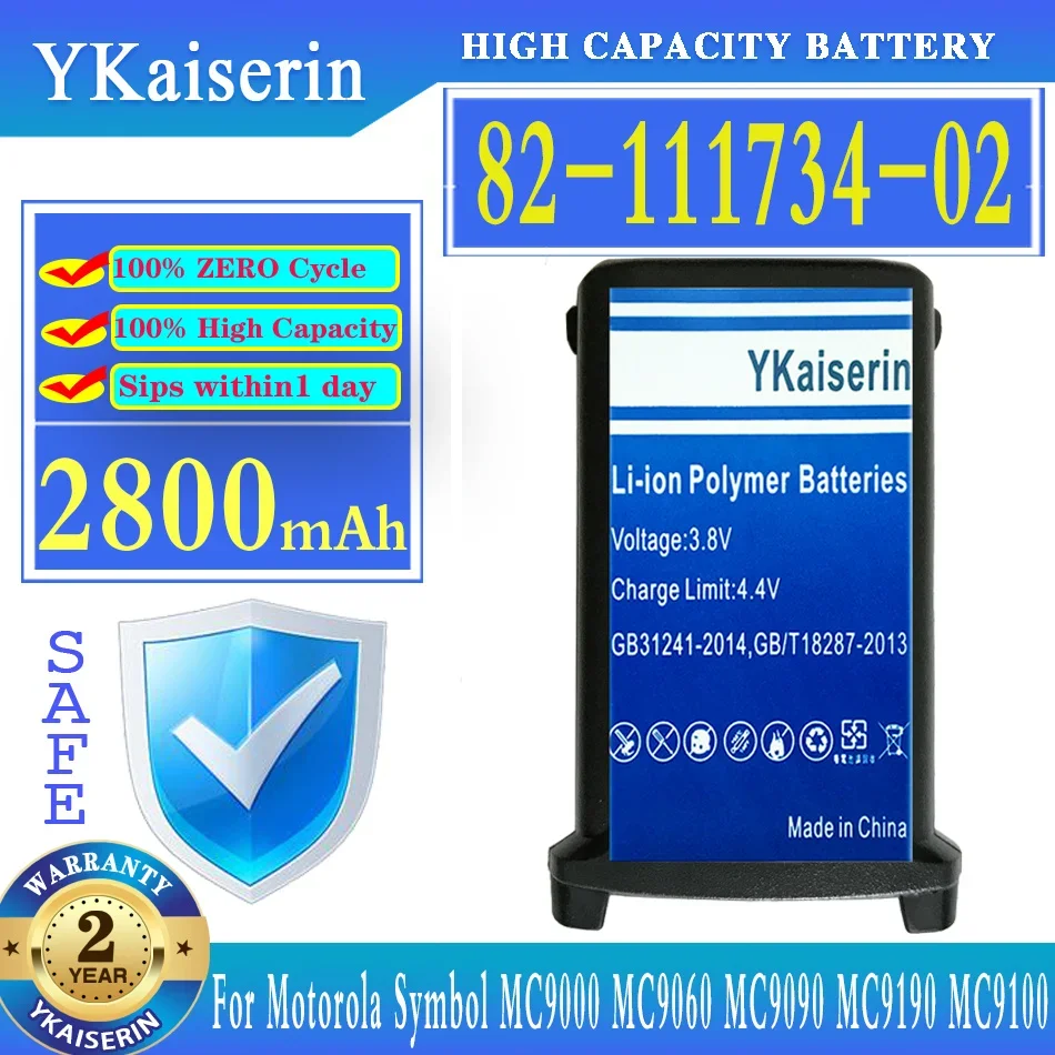 

YKaiserin Battery 82-111734-02 8211173402 2800mAh For Motorola Symbol MC9090 MC9190 MC9100 MC9000 MC9060 Mobile Phone Batteries