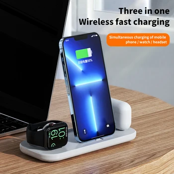 30W 3 in 1 Fast Charging Qi Wireless Charger Stand 1