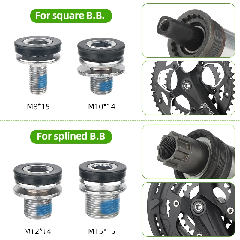 High-Performance Bicycle Crank Seal Bolts with Thread Lock & O-Ring