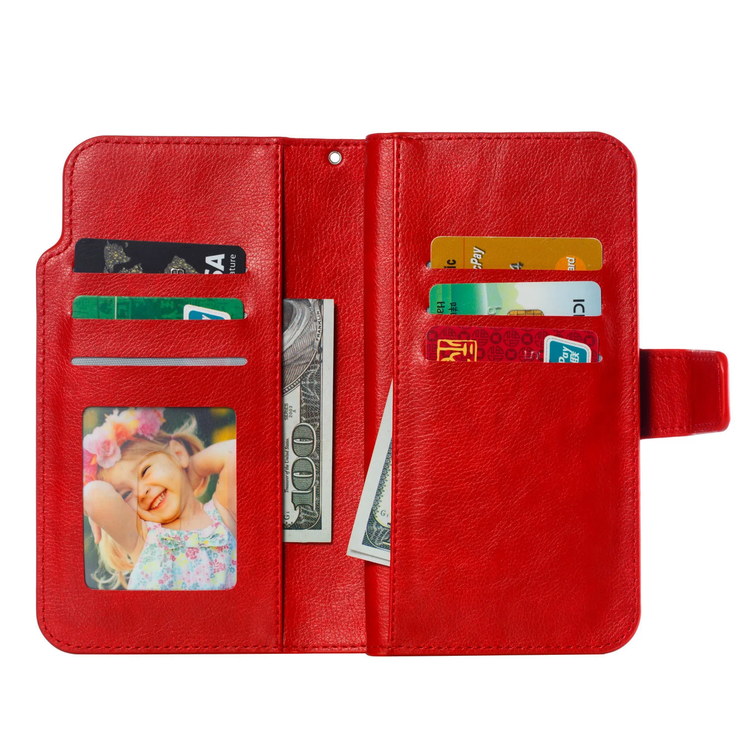 Leather Wallet Phone Case with Card Slots and Flip Cover