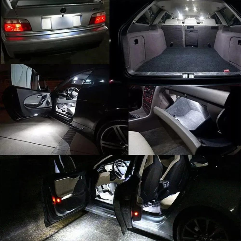 10pcs Super Bright T10 License Plate Light 194 168 Car LED Reading Bulbs W5W 12V Side Lights