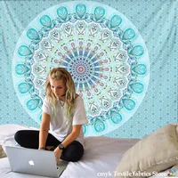 VIKAMA Mystic Moon Wheel Mandala Tapestry, Psychedelic Bedroom Wall Art, Enchanted Night Sky Art for Meditation and Yoga Spaces - Image 3