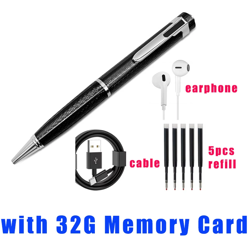 Professional Digital Voice Recorder Pen with Long-Distance Audio Recording and Expandable Storage
