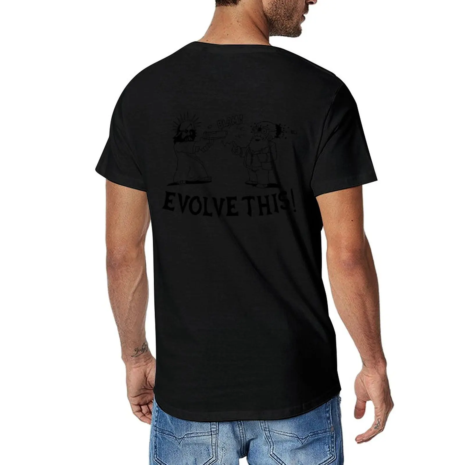 

Jesus and Darwin - Evolve This T-Shirt oversizeds plus sizes customizeds Men's t-shirt