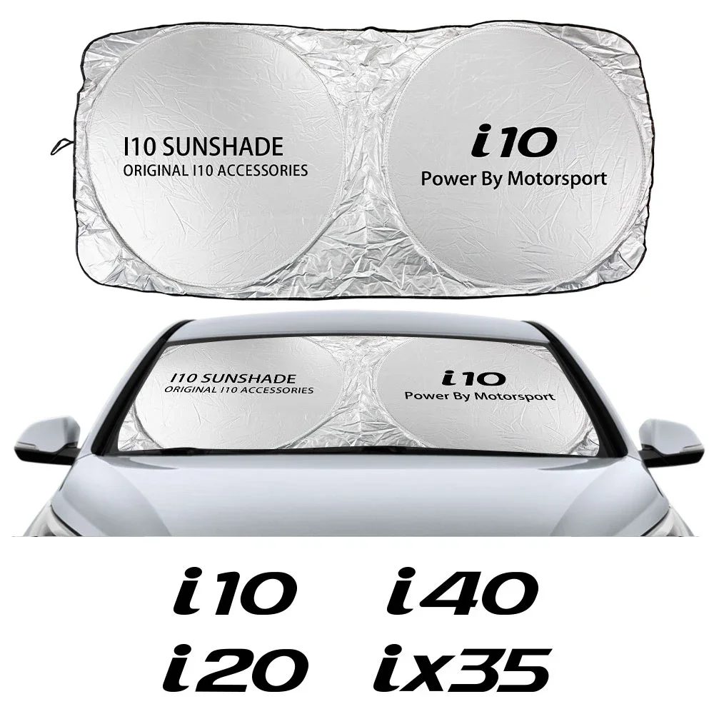 Car Windshield Sun Shade Cover For Hyundai I20 I10 Sonata I40 Santafe IX35 IX20 Solaris I30 Auto Sunshade Protector Accessories