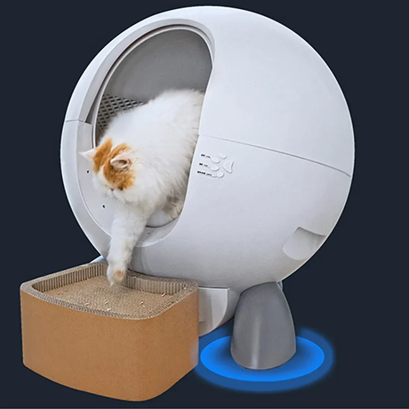 스마트 자동 고양이 변기 쓰레기 집 물건 대형 고양이 변기, 숨겨진 케이지 탈취제, 아레네로 자동 개토 애완 동물 변기